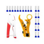 Coaxial Cable Crimp Kit Coaxial Cable Compression Tool Kit, Wire Coaxial Cable Stripping Tool