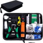 9-in-1 Portable Crimp Tool Kit, 8P8C 6P6C 4P4C Connectors, RJ11/RJ12/RJ45 Cat5e Network/Telephone Cable Tester