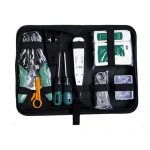Network Tool Kit for Cat5 Cat5e Cat6, Portable Ethernet Cable Crimp Kit with Ethernet Crimp Tool, 8p8c 6p6c Connector rj45 rj11 Cat5 Cat6 Cable Tester