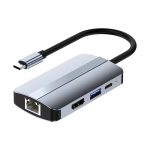USB C Hub, USB C Multiport Adapter, 6-in-1 USB C Power Output Dock, 4K HDMI Hub, Laptop Dock for Other Type-C Devices
