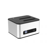 SATA external hard drive expansion dock, SSD hard drive duplicator, suitable for dual slot 2.5 3.5 inches