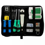 8-in-1 Through Hole Clamp Tester Wire Stripper Crystal Head Cable Tester Network Tool Kit Repair Tool Set