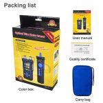 Network Cable Tester with 7 Wavelength Optical Power Meter, CAT5 CAT6 Ethernet Tester with 10mw Visual Fault Locator, RJ11 RJ45 Lithium Battery PoE Cable Tracker with NCV and LED Light