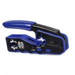 RJ45 Crimp Tool: Straight-through crimper makes UTP/FTP cable connector assembly easier and stronger