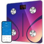 Scale for Body Weight Bveiugn Digital Bathroom Smart Scale LED Display 13 Body Composition Analyzer Sync Weight Scale BMI Heal