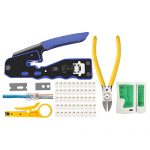 Network cable pliers professional grade RJ45 through hole crystal head engineering network testing tool household set