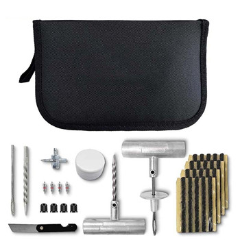 Universal Tire Repair Kit, Heavy Duty Car Emergency Tool Kit for Flat Tire Puncture Repair, 36 Pcs Value Pack, Tire Plug Kit fit for Autos, Cars, Motorcycles, Trucks, RVs, etc.