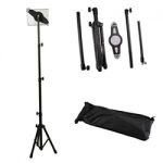 iPad tripod stand, height-adjustable iPad stand floor and iPad stand stand with 360° swivel tablet stand for iPad Pro 12.9, iPad Air 10.5 and more 10-inch to 14-inch tablets