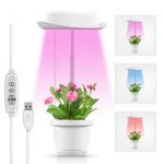 LED Growing Light Full Spectrum for Indoor Plants Height Adjustable Automatic Timer 5V Low Safe Voltage Idea for Plant Light