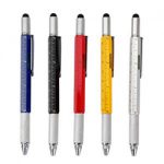 Men’s Gift Pen 6 in 1 Multifunctional Tool Pen Screwdriver Pen with Ruler, Level, Ballpoint Pen and Fountain Pen Refills, Unique Men’s Gift