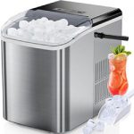Countertop Ice Maker Portable Ice Machine Self-Cleaning with Ice Scoop Basket and Handle for Home Kitchen Office Party