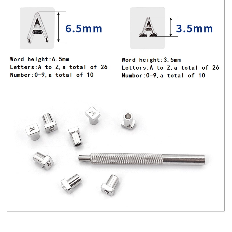 PG1014 Number and Letter Stamp Tool Set for Leathercraft