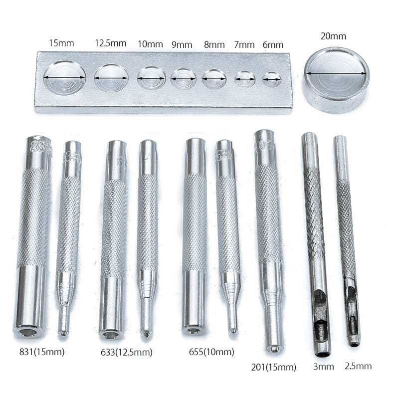 PG1025 11-Piece Snap Button Tool Set for Leathercraft