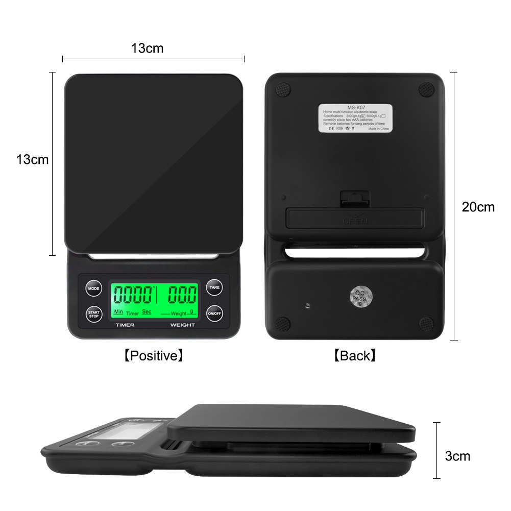 EL006 3 kg Digital Coffee Scale with Timer and 0.1 g Resolution - adjustable or application view