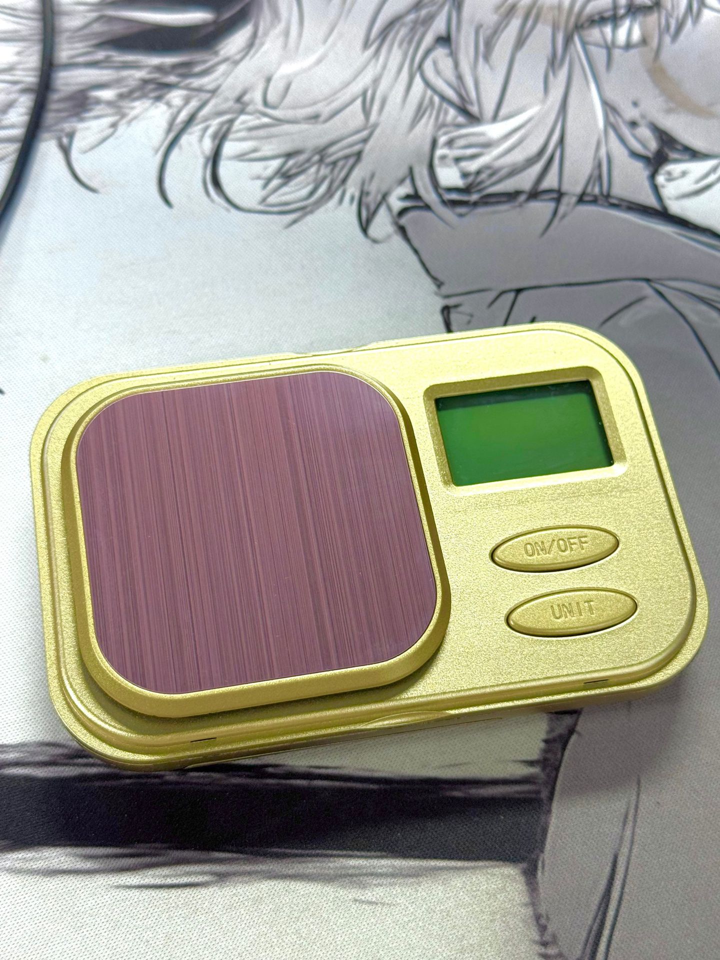 EL007 Rose Gold Mini Digital Pocket Scale for Jewelry and Kitchen Use - adjustable or application view