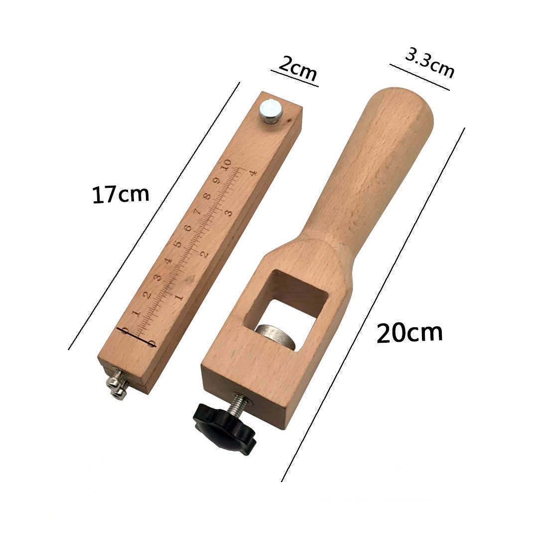 PG1026 wooden leather strap cutter width guide