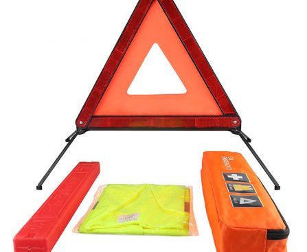 QC006 3-Piece Car Emergency Kit with Warning Triangle and Safety Vest - product view